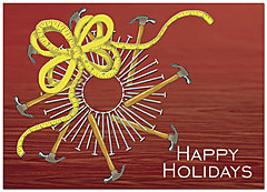 Hope your holiday season is made of joy and happiness! Builder's Wreath Holiday Card H1312D-A